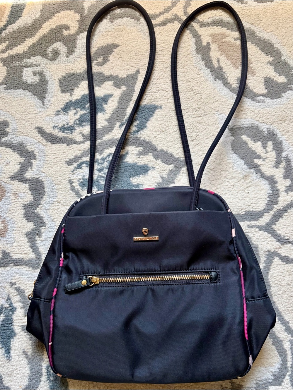 Spartina 449 Purse Backpack Convertible Bag Canvas Leather